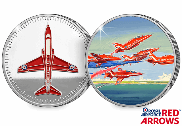 Official Red Arrows Artist's Medal Obverse and Reverse